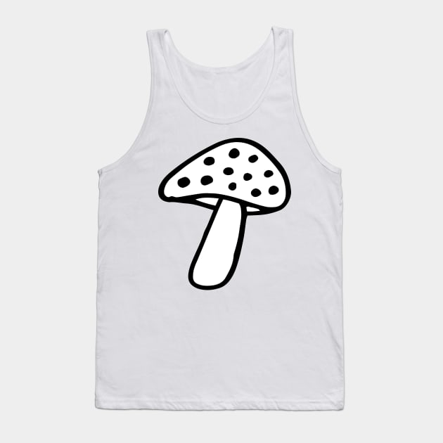 Forest Mushroom in Doodle Art Style Tank Top by VANDERVISUALS